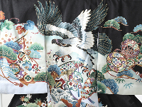 お宮参り初着レンタル 掛け着 黒 正絹