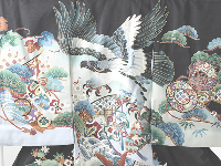 お宮参り初着レンタル 掛け着 黒 正絹