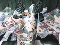 お宮参り初着レンタル 掛け着 グリーン 正絹