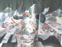 お宮参り初着レンタル 掛け着 グリーン 正絹