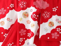 お宮参り初着レンタル 掛け着 赤 正絹