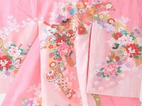 お宮参り初着レンタル 掛け着 ピンク 正絹