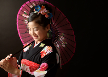 1/2成人式　女の子　傘