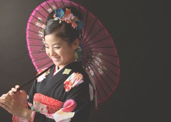 1/2成人式　女の子　傘