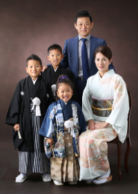 狛江　七五三　訪問着