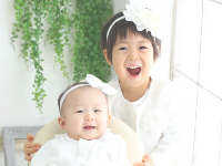 世田谷喜多見狛江のお宮参りのきょうだい写真