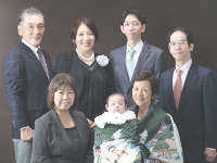 世田谷喜多見狛江のお宮参りの集合写真