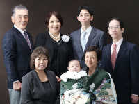 世田谷喜多見狛江のお宮参りの集合写真