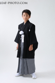 ハーフ成人式写真　男の子　紋服
