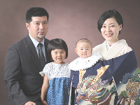 世田谷喜多見狛江のお宮参りの家族写真