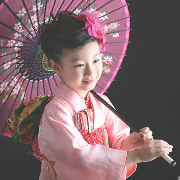 七五三7歳正絹着物レンタル　ピンク　世田谷区 喜多見 狛江