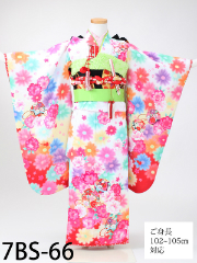 七五三７歳着物レンタル 白 七五三5歳