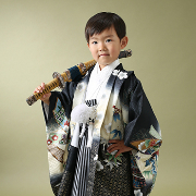 七五三5歳着物レンタル　黒　世田谷区喜多見狛江