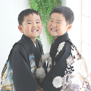 七五三5歳着物レンタル　双子兄弟　世田谷区喜多見狛江