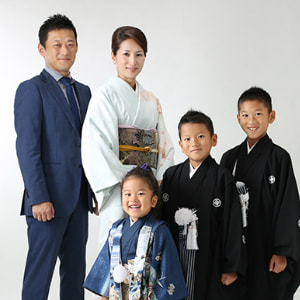 七五三5歳着物レンタル　家族　世田谷区喜多見狛江