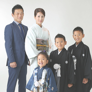 七五三5歳着物レンタル　家族　世田谷区喜多見狛江