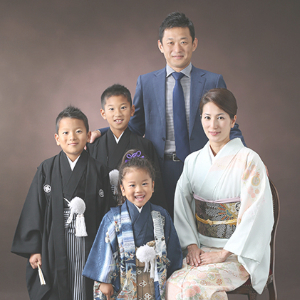 七五三5歳着物レンタル　家族　世田谷区喜多見狛江