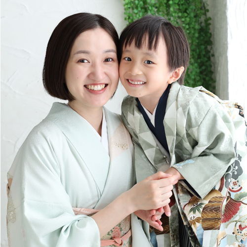 七五三5歳着物レンタル　紺　世田谷区喜多見狛江