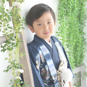七五三5歳着物レンタル　紺　世田谷区喜多見狛江