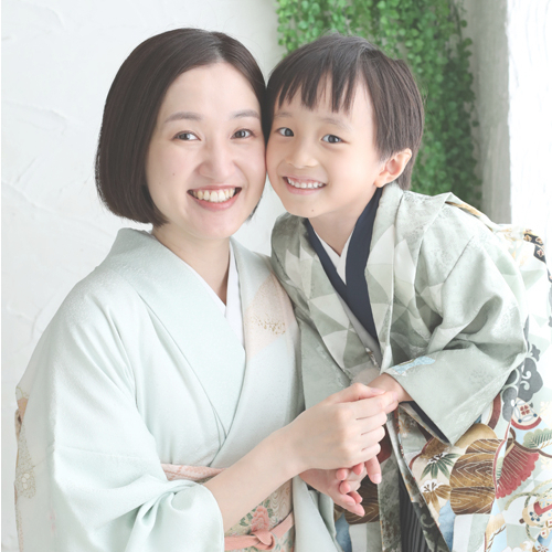 七五三5歳着物レンタル　紺　世田谷区喜多見狛江