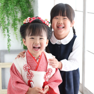 七五三3歳正絹着物レンタル　姉妹　世田谷区喜多見狛江