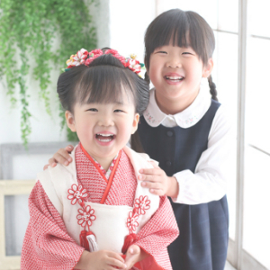 七五三3歳正絹着物レンタル　姉妹　世田谷区喜多見狛江