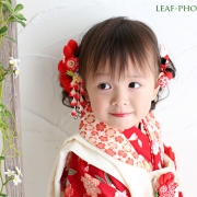 七五三3歳着物レンタル　赤　世田谷区喜多見狛江