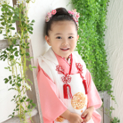 七五三3歳正絹着物レンタル　ピンク　世田谷区喜多見狛江