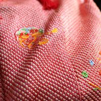 七五三　正絹　総絞り　フォトスタジオリーフ