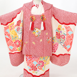 七五三　正絹　総絞り　フォトスタジオリーフ