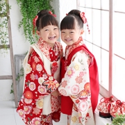 七五三3歳着物レンタル　双子姉妹　世田谷区喜多見狛江
