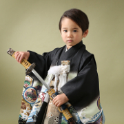 七五三5歳着物レンタル　黒　世田谷区喜多見狛江