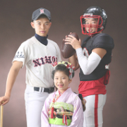 七五三7歳正絹着物レンタル　きょうだい　世田谷区喜多見狛江