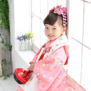 七五三3歳正絹着物レンタル　ピンク　世田谷区喜多見狛江