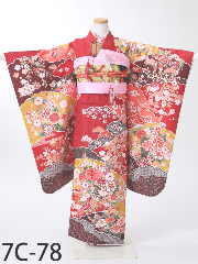 七五三７歳着物レンタル 赤