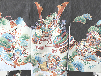 お宮参り初着レンタル 掛け着 黒 兜