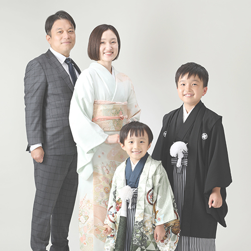 七五三5歳着物レンタル　家族　世田谷区喜多見狛江