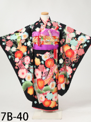 七五三7才着物レンタル 黒