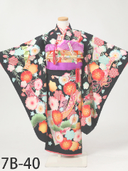 七五三7才着物レンタル 黒