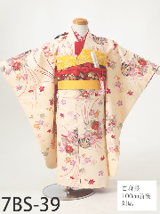 七五三7才着物レンタル クリーム 七五三５歳