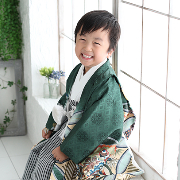七五三5歳着物レンタル　緑　世田谷区喜多見狛江