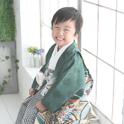 七五三5歳着物レンタル　緑　世田谷区喜多見狛江