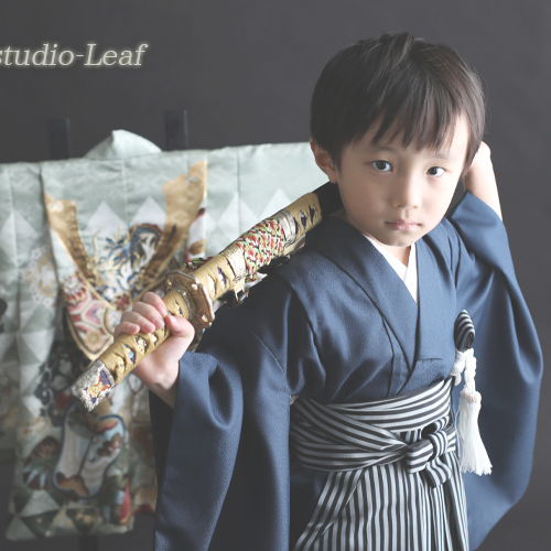 七五三5歳着物レンタル　緑　世田谷区喜多見狛江