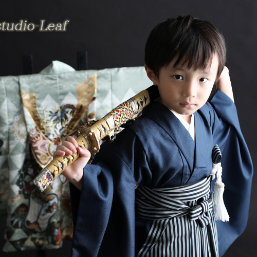 七五三5歳着物レンタル　緑　世田谷区喜多見狛江