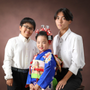 七五三7歳正絹着物レンタル　きょうだい　世田谷区喜多見狛江