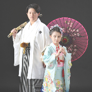 七五三7歳正絹着物レンタル　きょうだい　世田谷区喜多見狛江