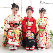 七五三7歳正絹着物レンタル　姉妹撮影　世田谷区 喜多見 狛江