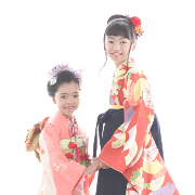 七五三7歳正絹着物レンタル　姉妹撮影　世田谷区 喜多見 狛江
