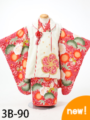 七五三３歳着物レンタル　緑