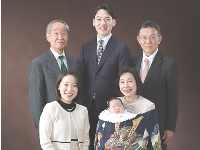 世田谷喜多見狛江のお宮参りの家族写真